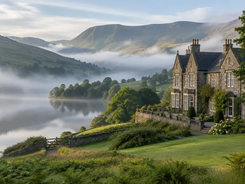 Country house retreat by a lake in Bannau Brycheiniog