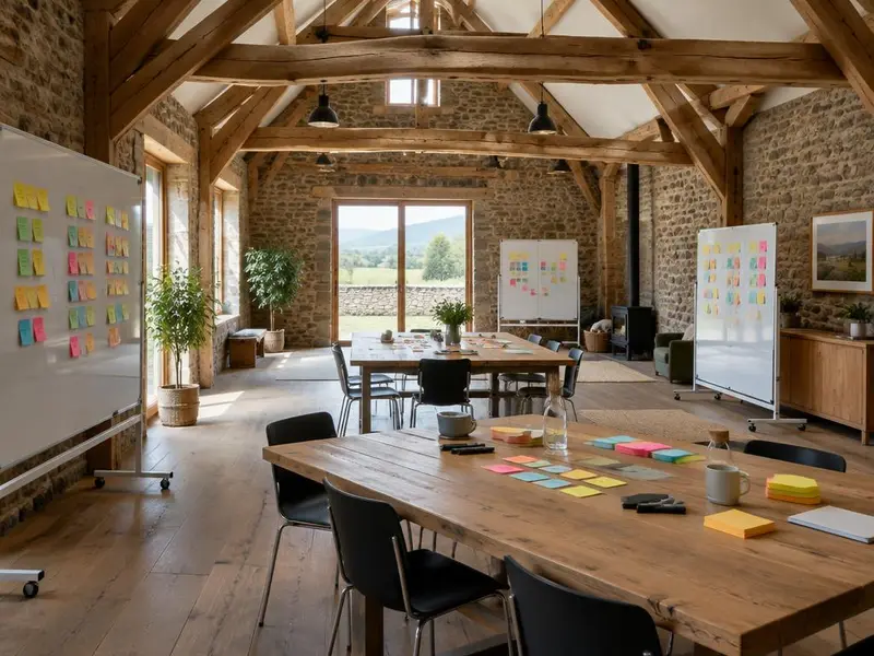 Workshop space in a converted estate barn in Wales