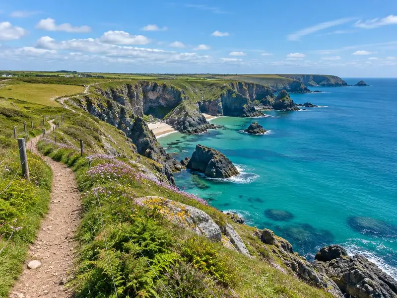 Pembrokeshire Coast Path above turquoise coves